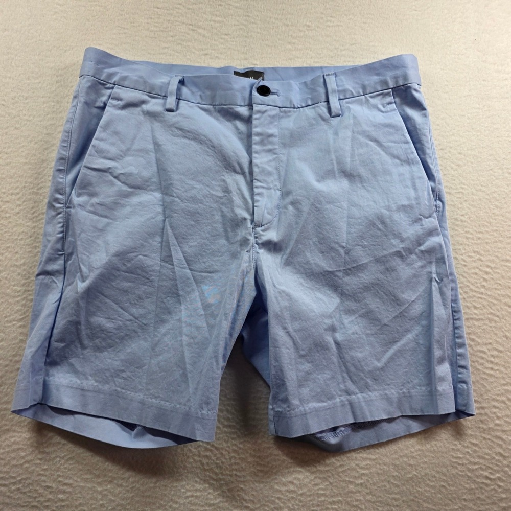 HM Mens Chino Shorts Light Blue Regular Fit Cotton Stretch Size 34 1127680‎ 7